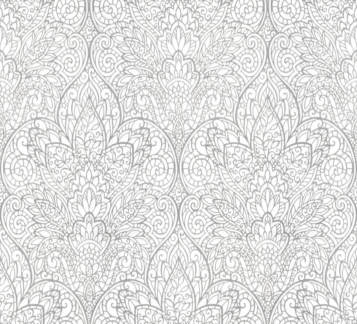 Candice Olson Paradise Bright White/Silver Wallpaper