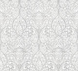 Candice Olson Paradise Bright White/Silver Wallpaper