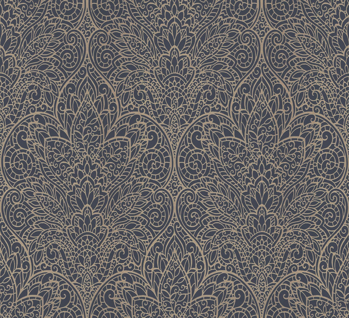 Candice Olson Paradise Navy/Gold Wallpaper