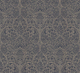 Candice Olson Paradise Navy/Gold Wallpaper