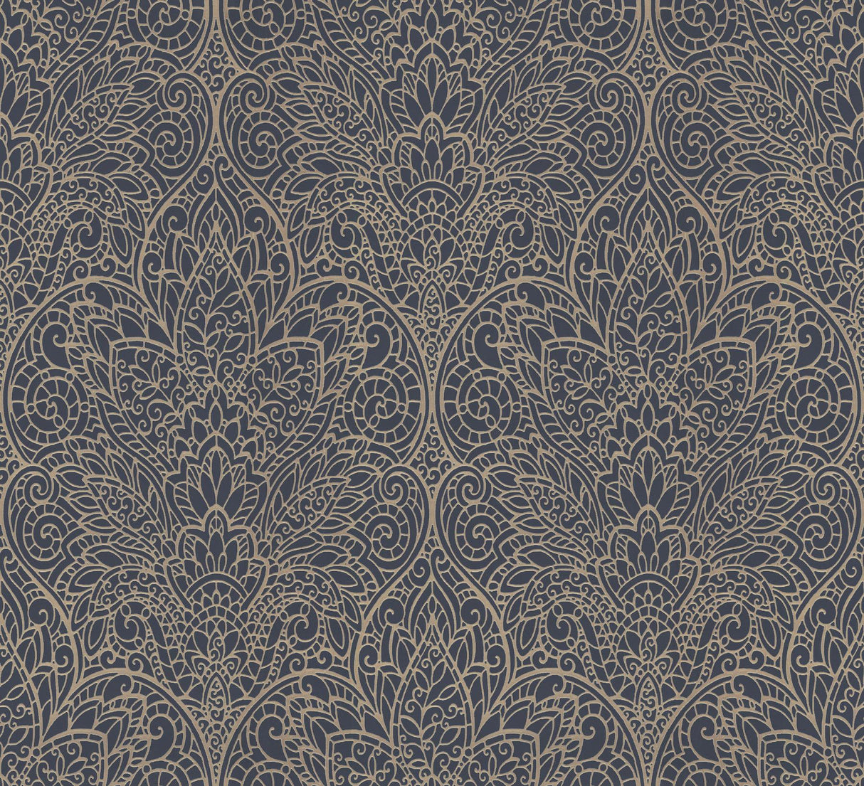 Candice Olson Paradise Navy/Gold Wallpaper