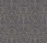 Candice Olson Paradise Navy/Gold Wallpaper