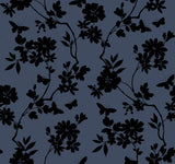 Candice Olson Flutter Vine Blue/Black Wallpaper
