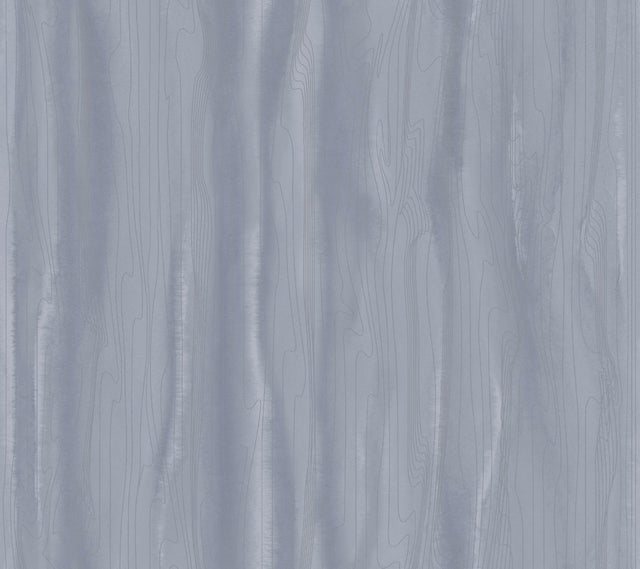 Candice Olson Fantasy Faux Bois Blue/Silver Wallpaper