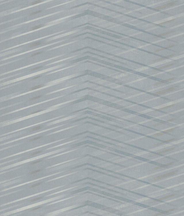 Candice Olson Glistening Chevron Smokey Blue Wallpaper