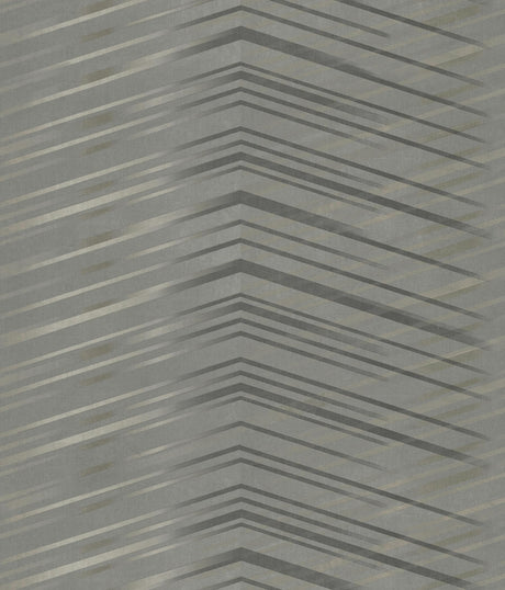 Candice Olson Glistening Chevron Charcoal Wallpaper