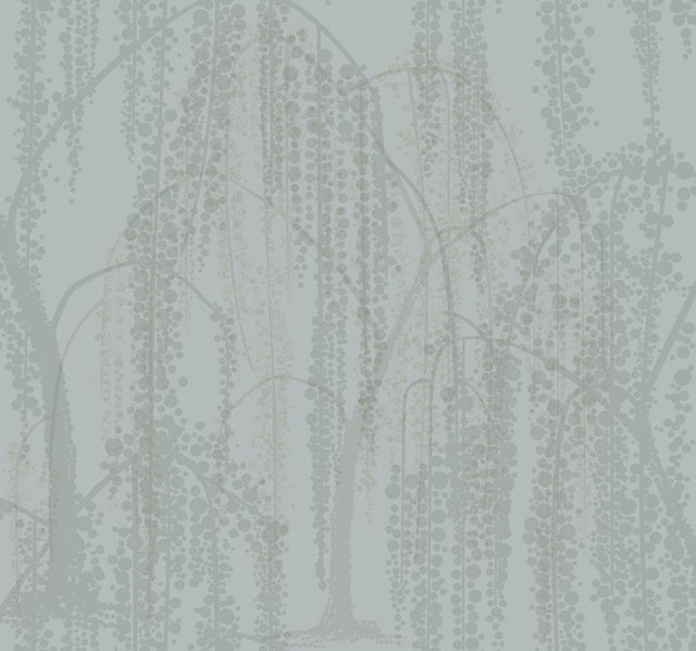 Candice Olson Willow Glow Smokey Blue Wallpaper
