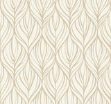 Candice Olson Palma White/Gold Wallpaper