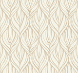 Candice Olson Palma White/Gold Wallpaper