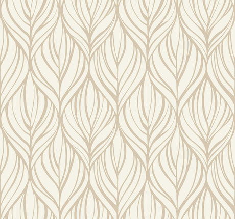 Candice Olson Palma White/Gold Wallpaper