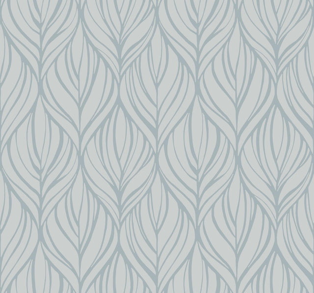 Candice Olson Palma Blue/Silver Wallpaper