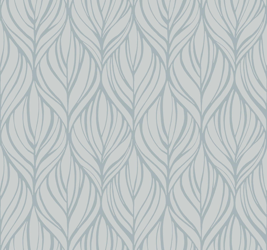 Candice Olson Palma Blue/Silver Wallpaper
