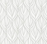 Candice Olson Palma White/Silver Wallpaper