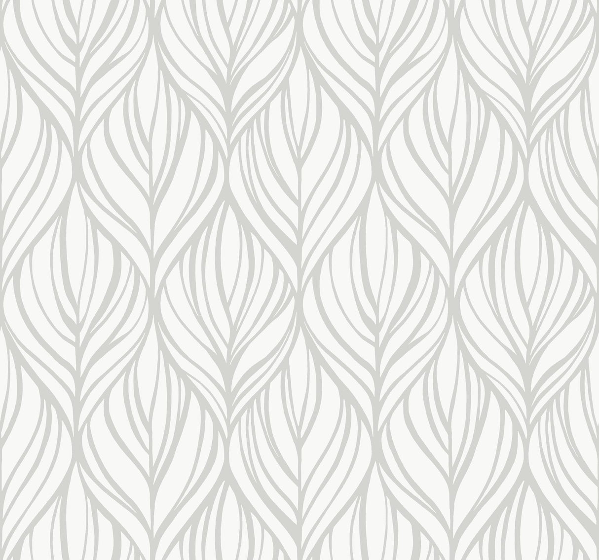 Candice Olson Palma White/Silver Wallpaper
