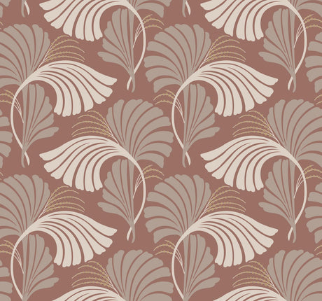 Candice Olson Dancing Leaves Tan Wallpaper