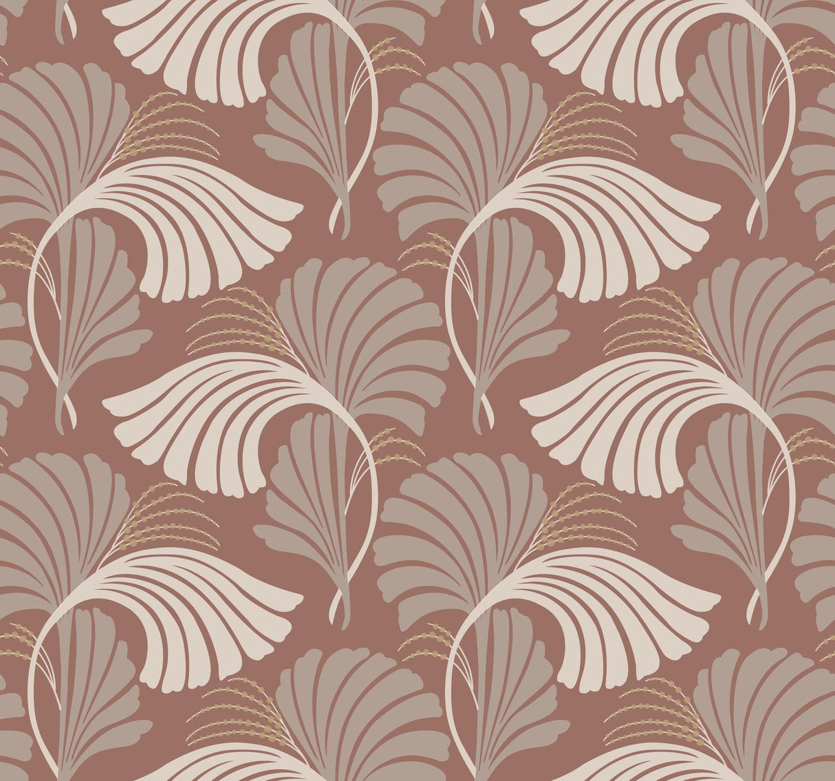 Candice Olson Dancing Leaves Tan Wallpaper