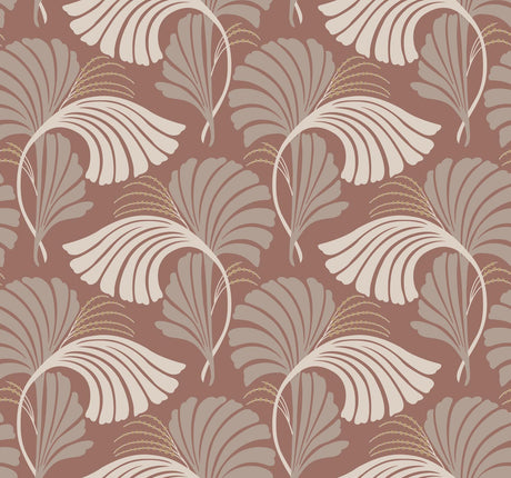 Candice Olson Dancing Leaves Tan Wallpaper