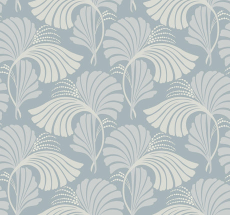 Candice Olson Dancing Leaves Light Blue Wallpaper