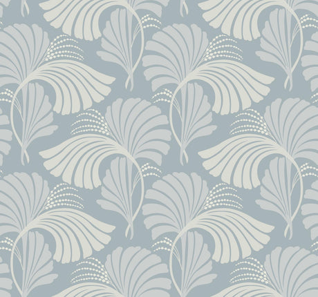 Candice Olson Dancing Leaves Light Blue Wallpaper