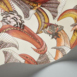 Cole & Son HOOPOE LEAVES CRIMSON Wallpaper
