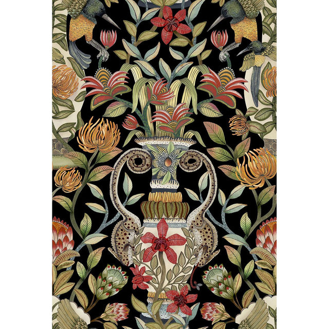 Cole & Son PROTEA GARDEN OLV&RG/BLCK Wallpaper
