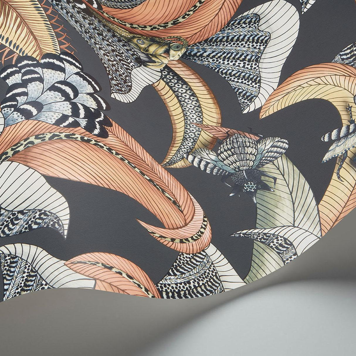 Cole & Son HOOPOE LEAVES CHARCOAL Wallpaper