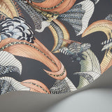 Cole & Son HOOPOE LEAVES CHARCOAL Wallpaper