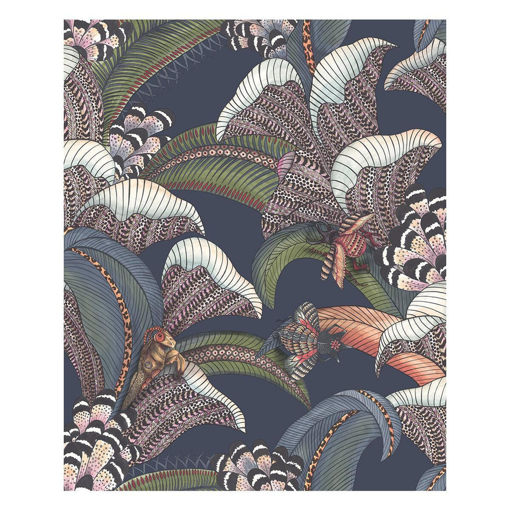 Cole & Son HOOPOE LEAVES MIDNIGHT Wallpaper