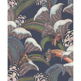 Cole & Son HOOPOE LEAVES MIDNIGHT Wallpaper