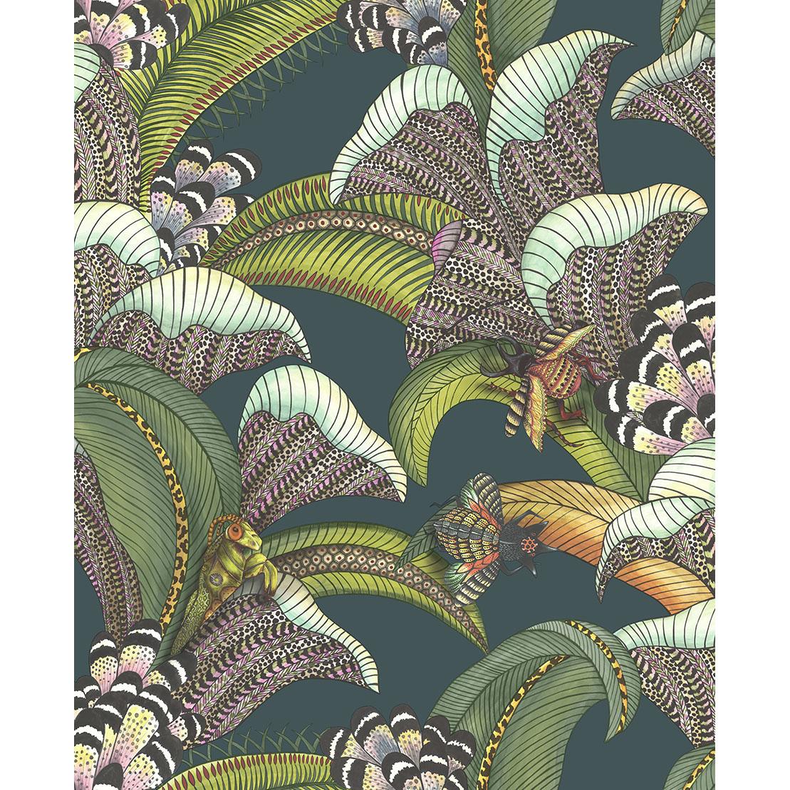 Cole & Son HOOPOE LEAVES VIRIDIAN Wallpaper
