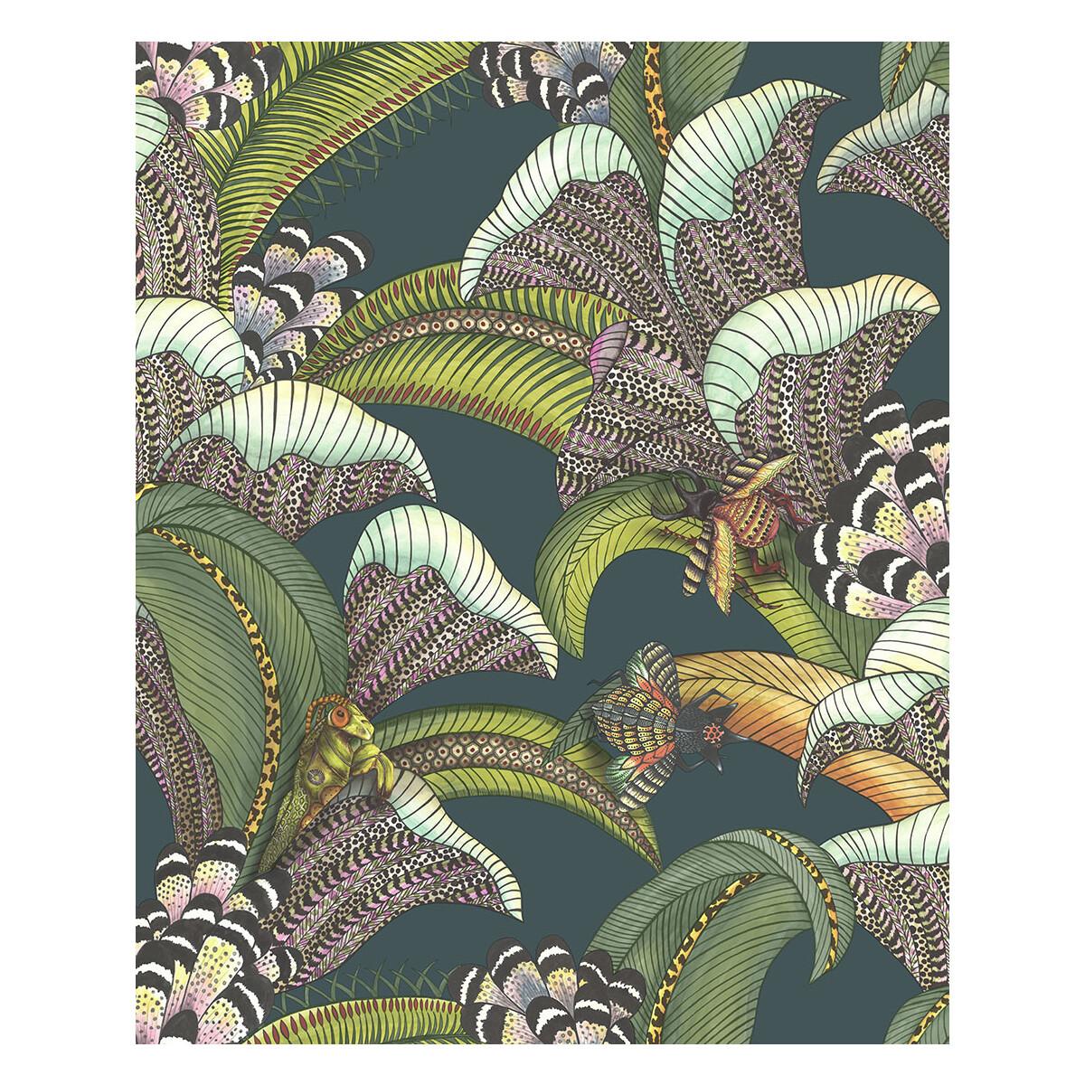 Cole & Son Hoopoe Leaves Viridian Wallpaper