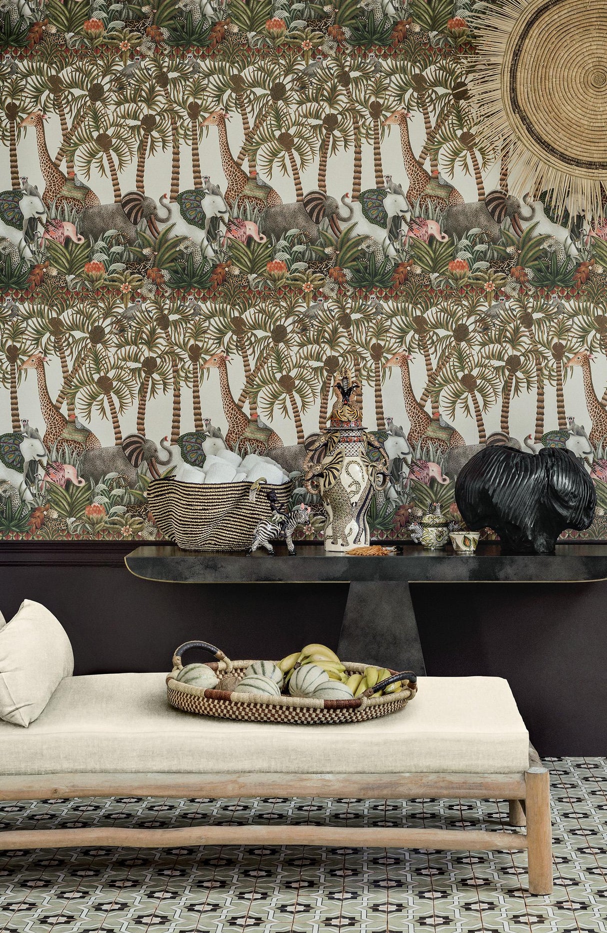 Cole & Son LETABA MARCH SPGRN&GNGR/CRM Wallpaper