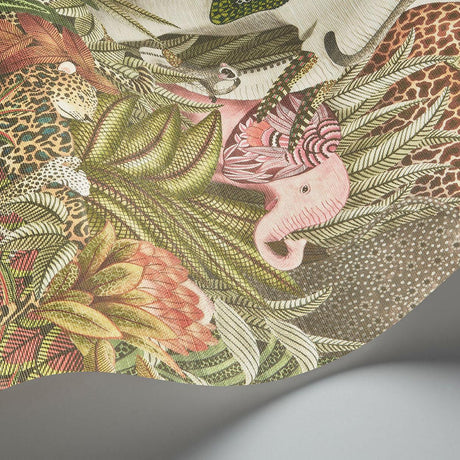 Cole & Son LETABA MARCH GRASSCLOTH SPGRN&GNGR/CRM Wallpaper