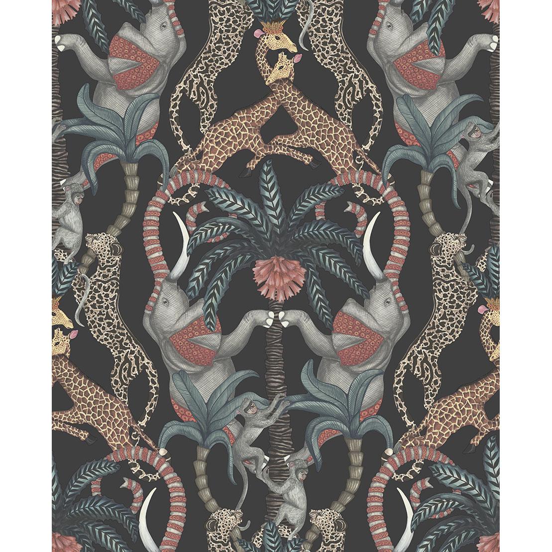 Cole & Son Safari Totem Rby&Prntrmbl/Chrcl Wallpaper