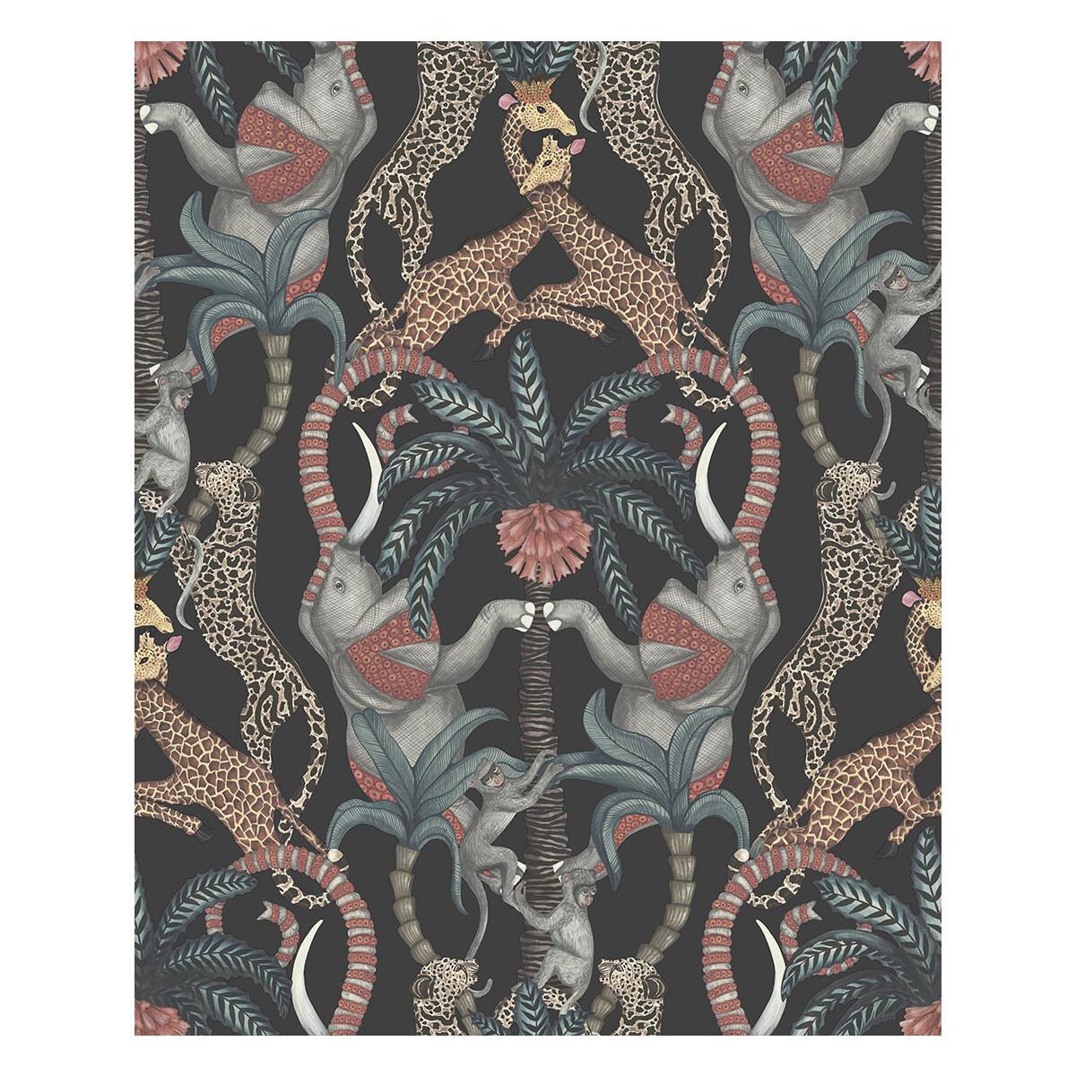 Cole & Son Safari Totem Rby&Prntrmbl/Chrcl Wallpaper