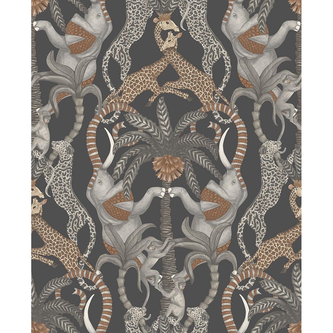 Cole & Son Safari Totem Gngr&Tp/Chrcl Wallpaper