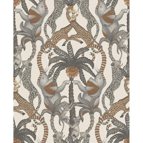 Cole & Son SAFARI TOTEM GNGR&TP/PRCHMNT Wallpaper