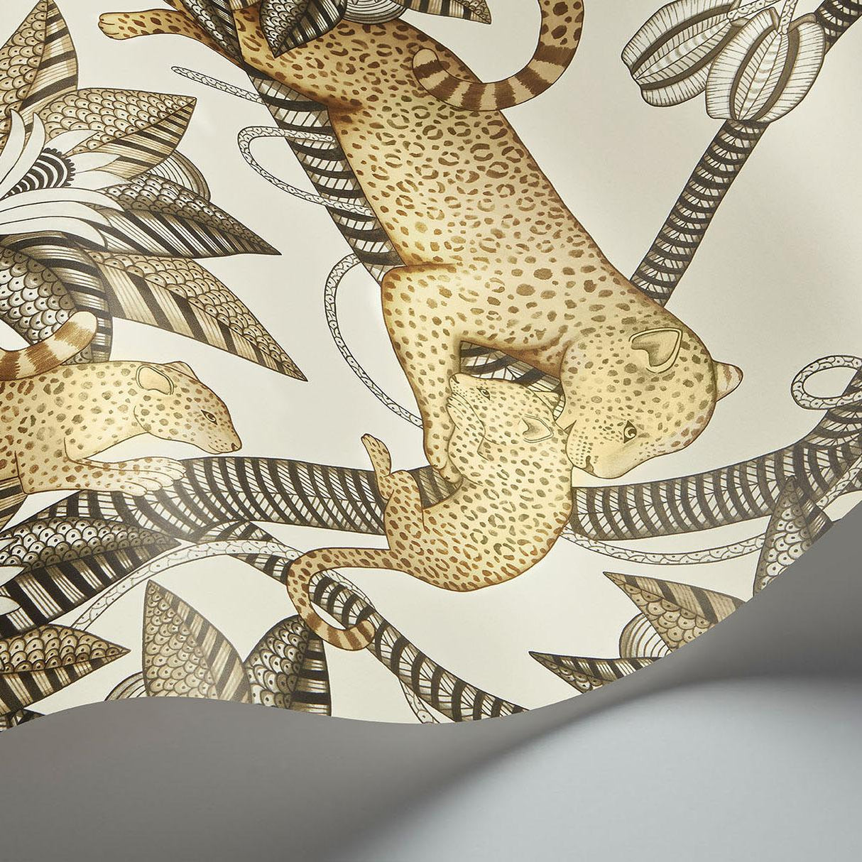 Cole & Son SATARA SOOT&METGLD/LINEN Wallpaper