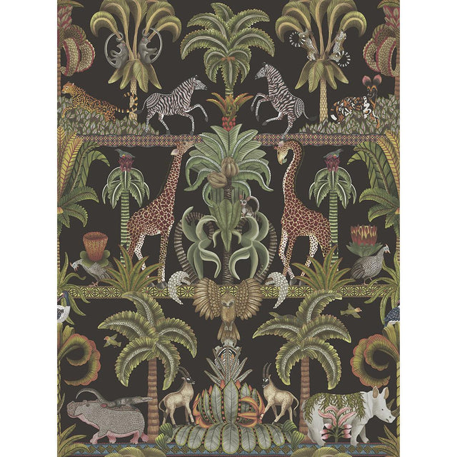 Cole & Son AFRIKA KINGDOM OLVGRN&SPGRN/BCK Wallpaper
