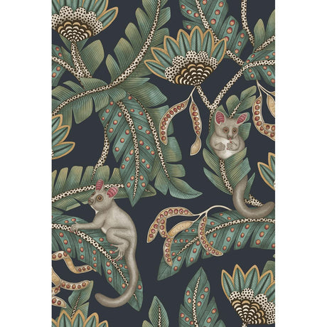Cole & Son BUSH BABY TEAL&OCHRE/INK Wallpaper