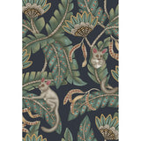 Cole & Son Bush Baby Teal&Ochre/Ink Wallpaper
