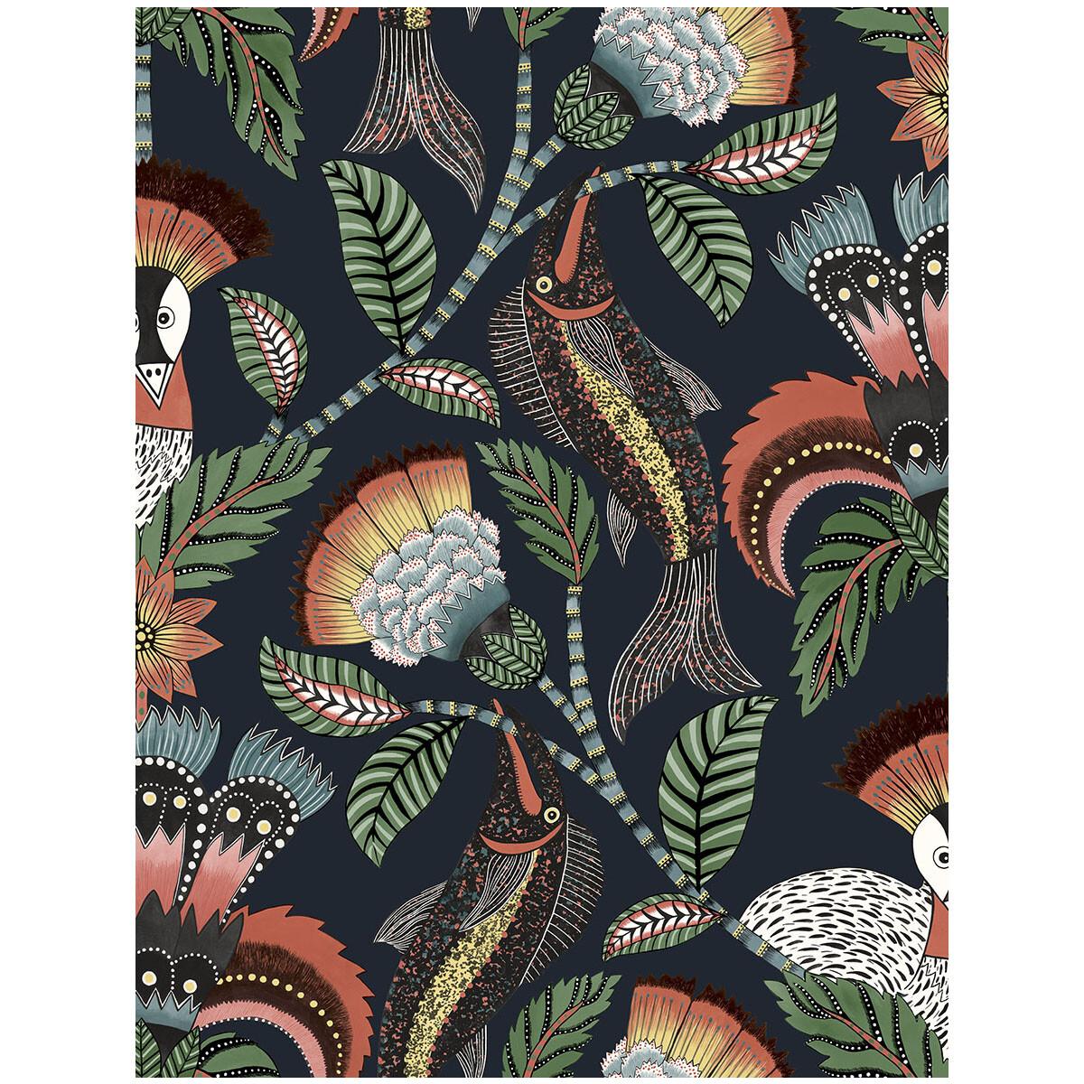 Cole & Son Nene Tangerine Ink Wallpaper