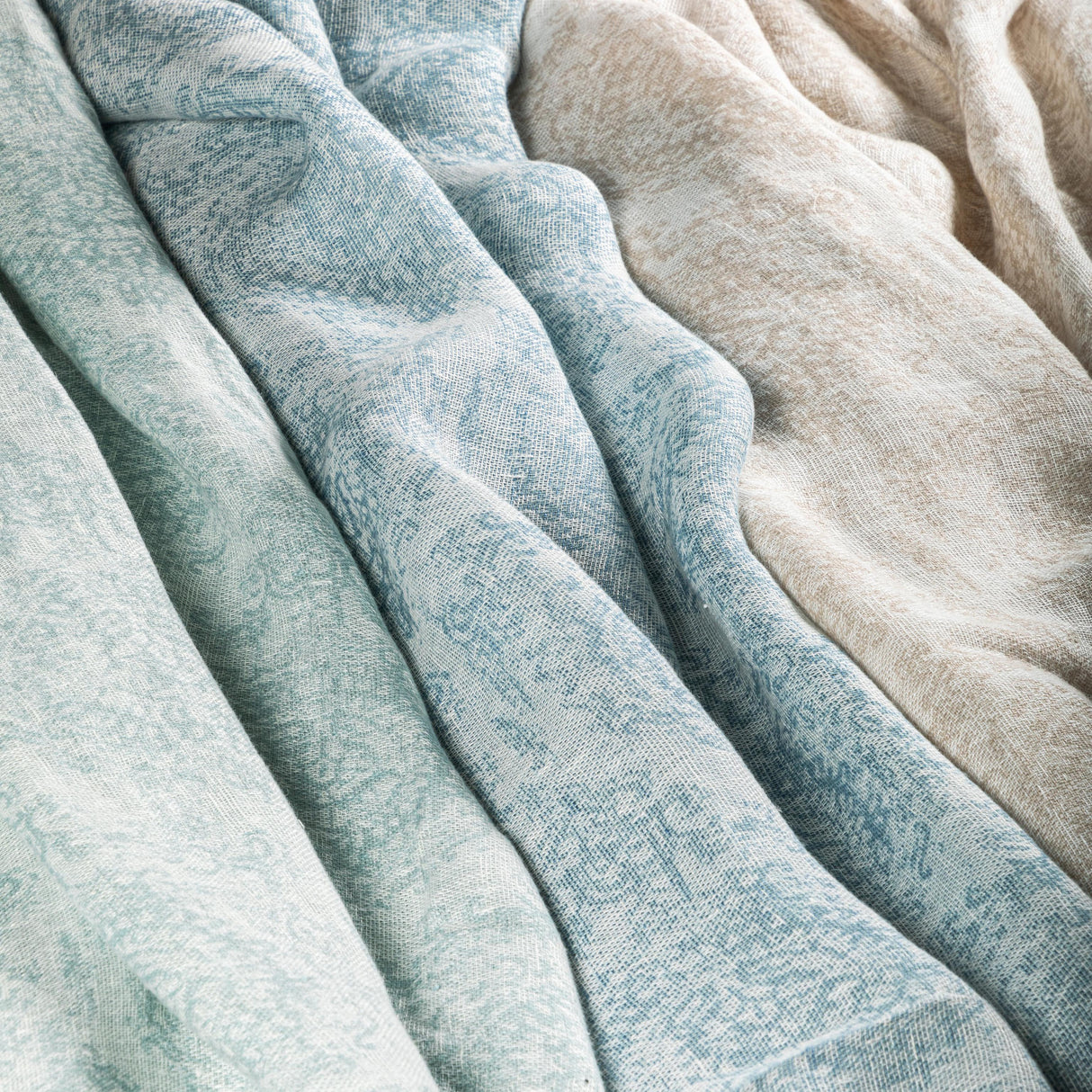 Lee Jofa ROMONA SHEER AQUA Drapery Fabric