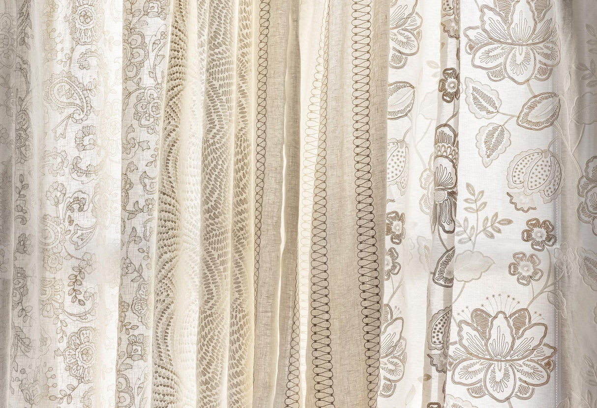 Lee Jofa VARLEY SHEER IVORY Drapery Fabric