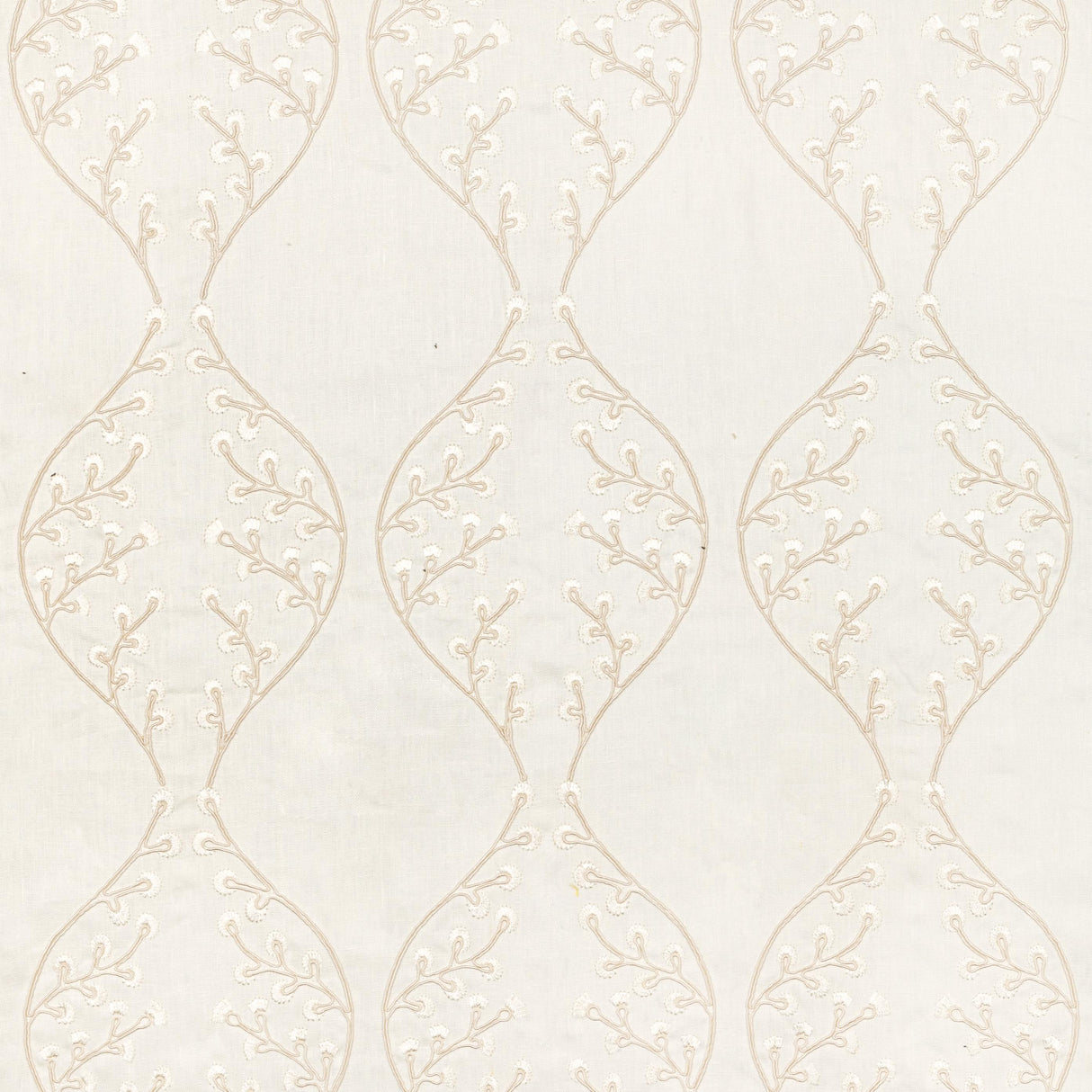 Lee Jofa LILLIE EMBROIDERY IVORY Drapery Fabric
