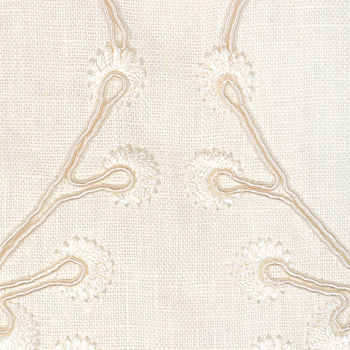 Lee Jofa LILLIE EMBROIDERY IVORY Drapery Fabric