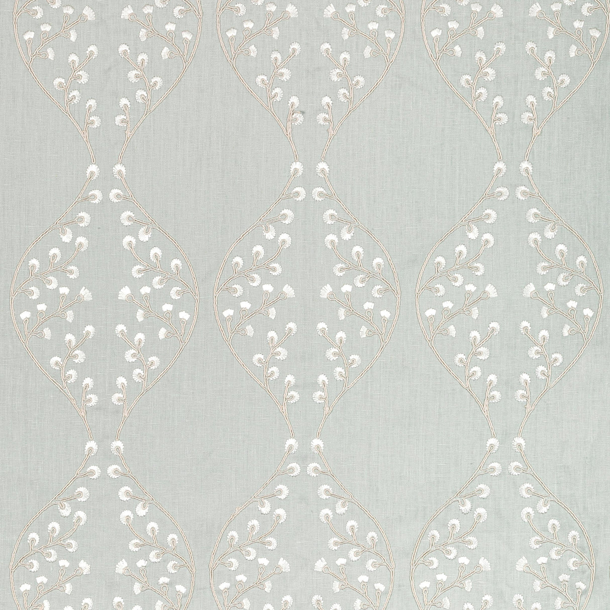 Lee Jofa LILLIE EMBROIDERY AQUA Drapery Fabric