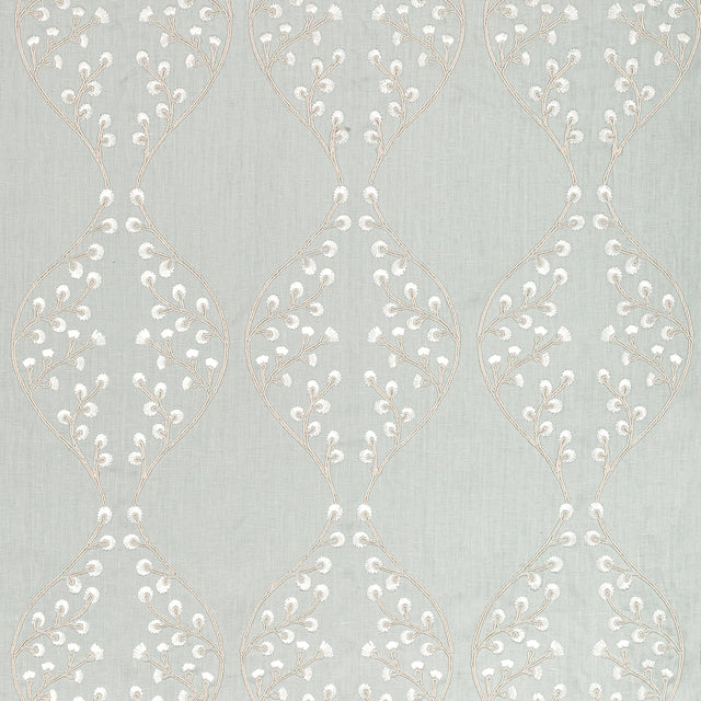 Lee Jofa LILLIE EMBROIDERY AQUA Drapery Fabric