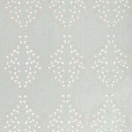 Lee Jofa Lillie Embroidery Aqua Fabric