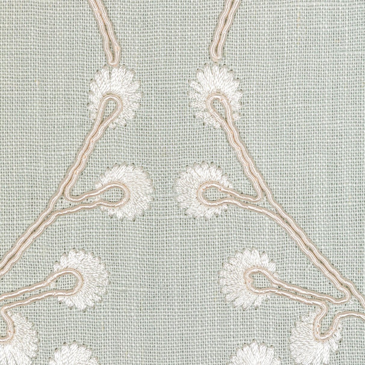 Lee Jofa LILLIE EMBROIDERY AQUA Drapery Fabric